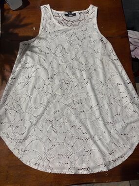 Alfani White Eyelet A-Line Sleeveless Dress for Girls